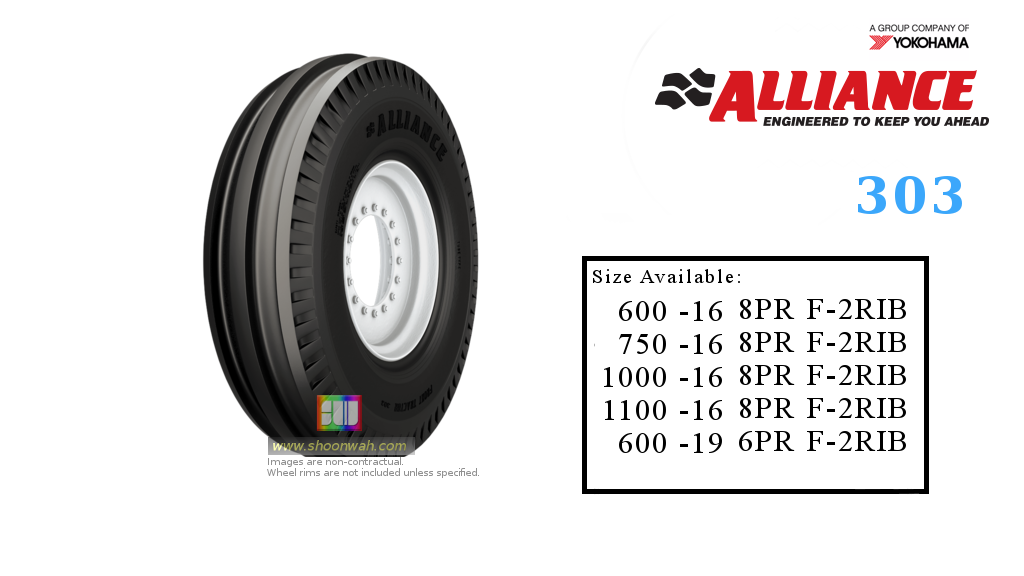 6.00-19 tire 6.00x19 600-19 600x19 Alliance F2 3RIB 2WD agricultural tractor tire