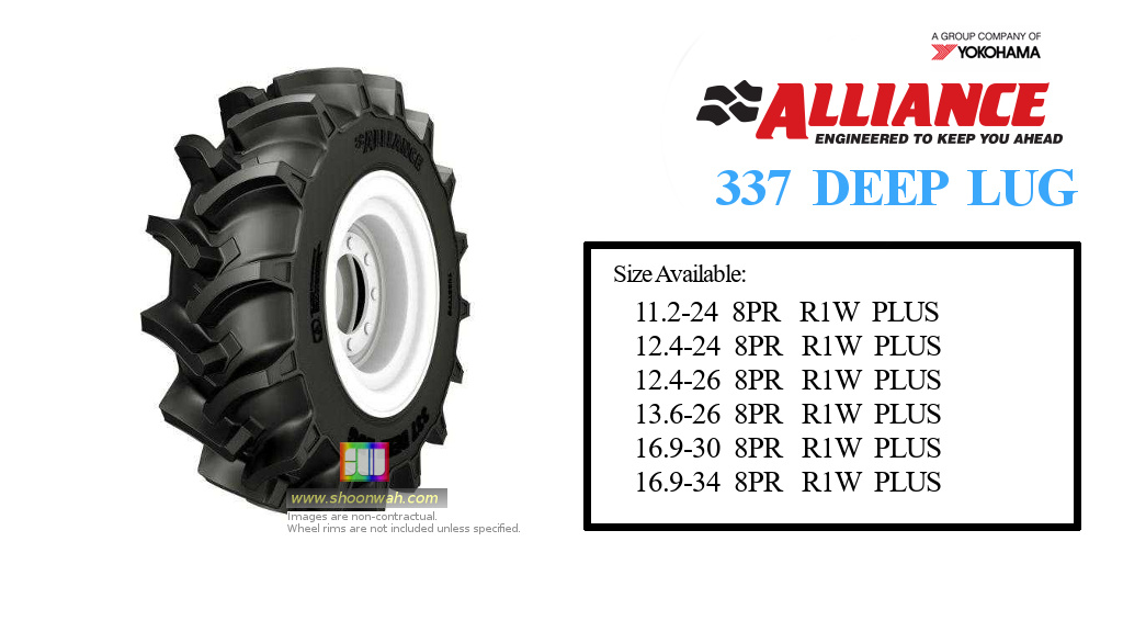 13.6-26 8PR Alliance 337 Farm Paddy Field Tractor Tires, Agricultural Tires ,Kubota Compact Utility tractor , Small Farm Tractors Kubota,John Deere, Massey Ferguson, New Holland
