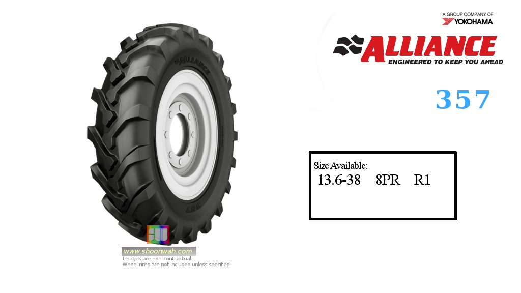 13.6-38 Alliance 8PR 357 (R1) Giant OTR tractor tire