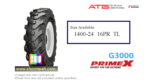  14.00-24 PRIMEX G3000 14PR G-2 tubeless heavy duty tractor TL tires