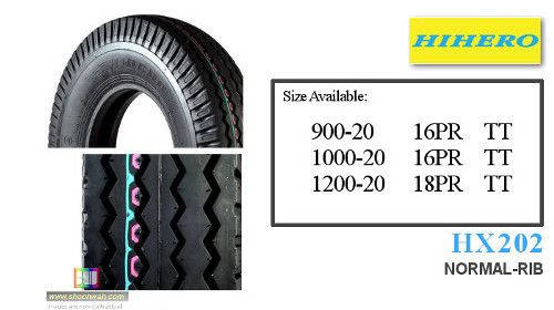 9.00-20 HX202 NORMAL-RIB 16PR HIHERO truck bus tire