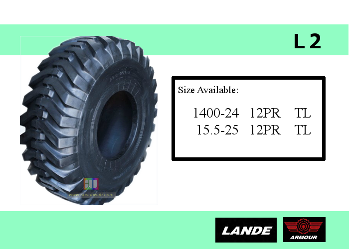 14.00-24 Lande (Armour) 12PR L-2 tubeless heavy duty industrial forklift trucks tires