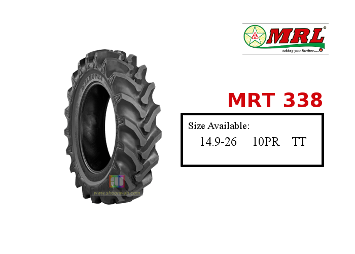 14.9-26 14.9x26 MRL India MRT338 R1 LUG 10PR farm tractor tire