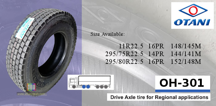295/80R22.5 Otani 16PR OH-301 LUG tubeless TL radial tires