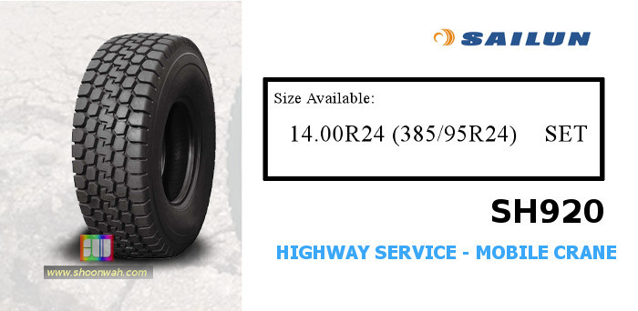 1400R24 (385/95R24) SAILUN SH920 Mobile Crane HighWay Service Trucks Tube Type TT OTR Radial Tires