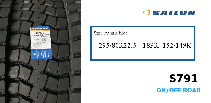 295/80R22.5 Sailun 18PR S791 LUG tubeless TL radial tires