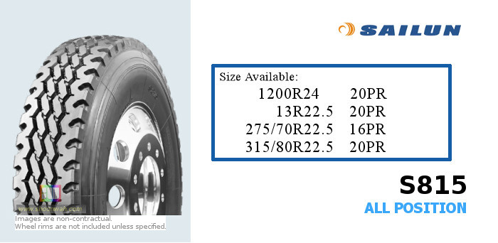 13R22.5 Sailun 20PR S815 tubeless TL radial tires