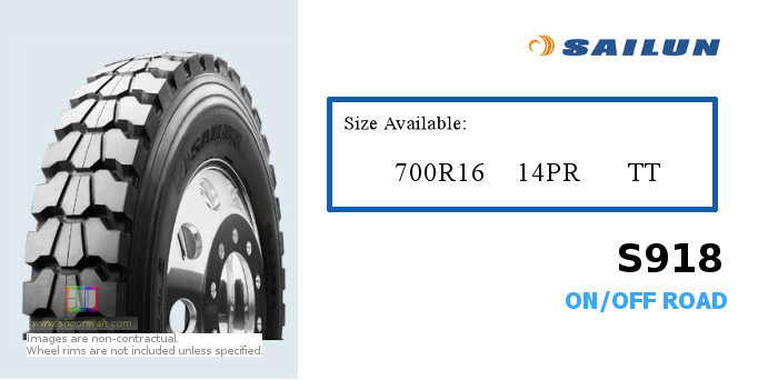 7.00R16 700R16 Sailun 14PR S918 LUG tube type TT radial tires