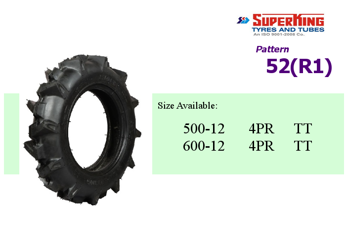500-12 5-12 5.00-12 500x12 Superking 52 (R1) agriculture tractor trailer tires