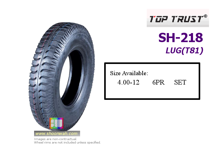 400-12 400x12 4.00-12 4.00x12 Top Trust SH218 LUG agriculture front tractor tire
